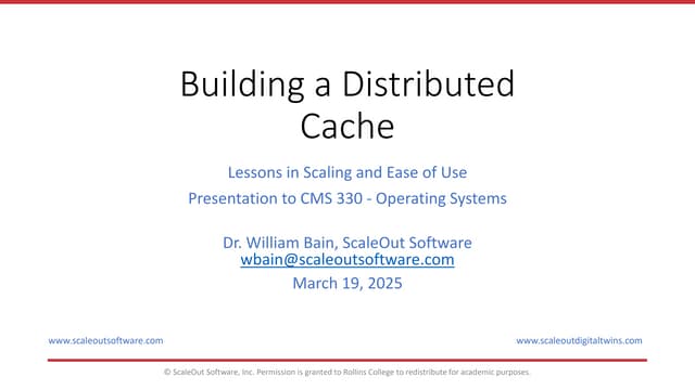 Building a Distributed Cache - Lessons in Scaling and Ease of Use