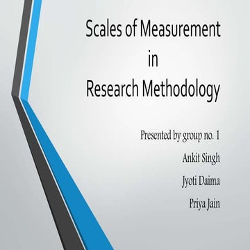 Scales of measurement