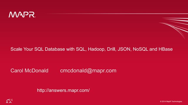 NoSQL HBase schema design and SQL with Apache Drill 