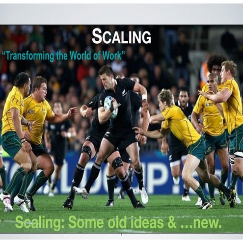 Scaling: Old ideas & some new ones....