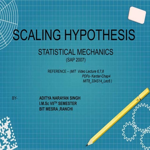 Scaling hypothesis