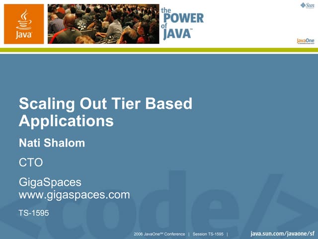 Scaling Out Tier Based Applications