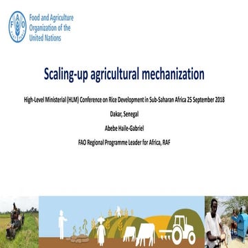 Scaling-up agricultural mechanization