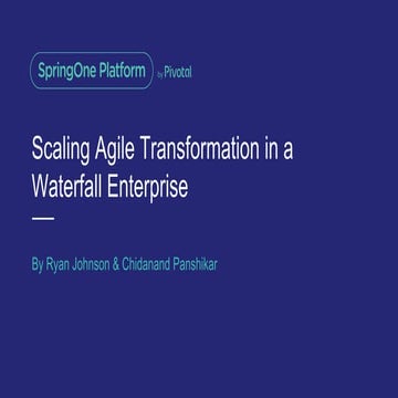 Scaling Agile Transformation in a Waterfall Enterprise