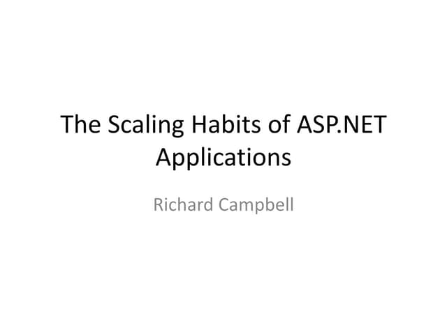 Scaling habits of ASP.NET