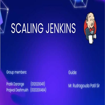 Scaling Jenkins Devops presentation | PPT