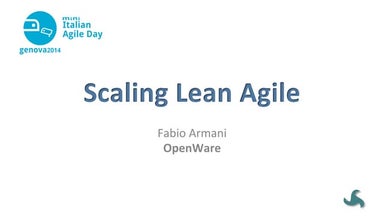 Scaling Lean Agile - mini iad 2014