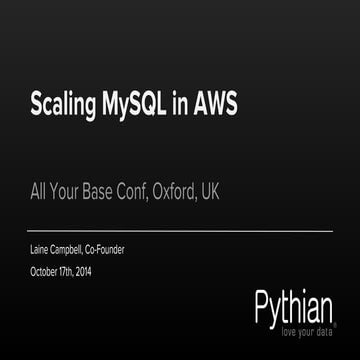 Scaling MySQL in Amazon Web Services | PPT
