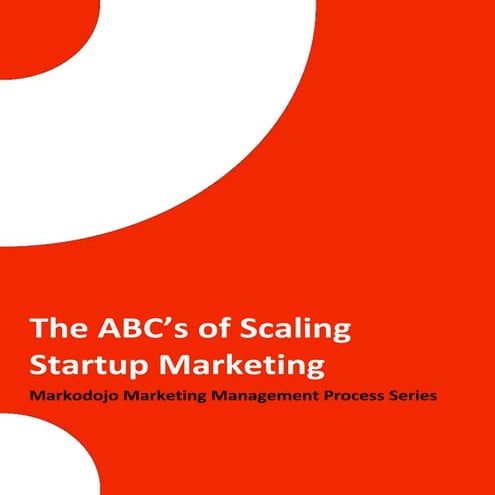 The ABC's of Scaling Startup Marketing