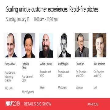 Scaling Unique Customer Experience: Rapid Fire Pitches