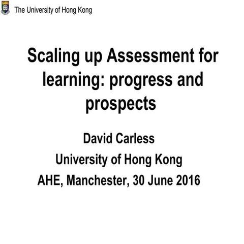 Scaling up assessment for learning