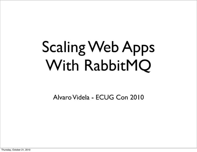 Scaling webappswithrabbitmq