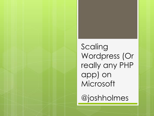 Scaling WordPress on Microsoft