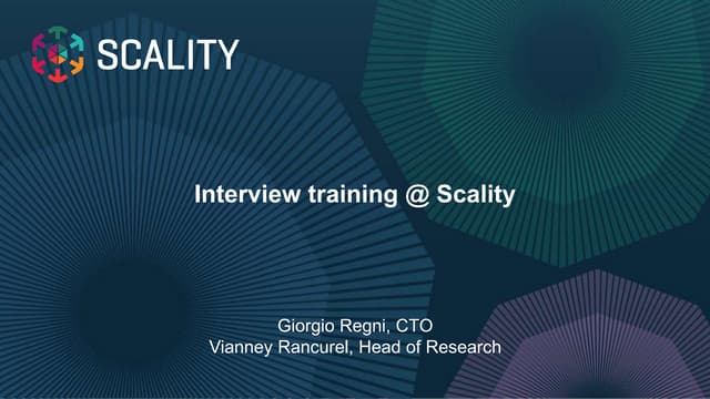 Scality Holberton Interview Training