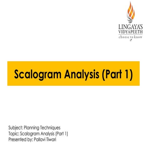 This is the document of scalogram method | PPT