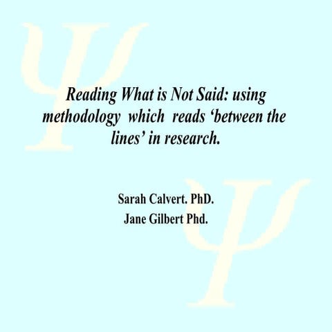 S Calvert, The connectedness in youth project