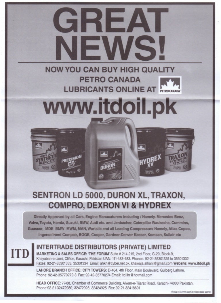 PETRO CANADA LUBRICANT ONLINE IN PAKISTAN