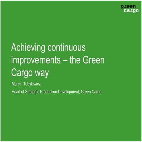 Scandinavian Rail Development 2013 - Marcin Tubylewicz