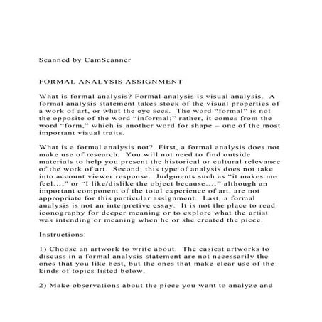 How To Write A Visual Analysis Essay | PPT