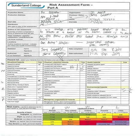 Risk assessment form | PPTX