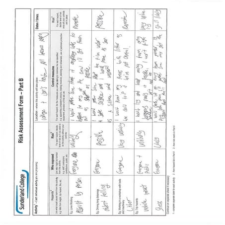 Risk assessment form | PPTX