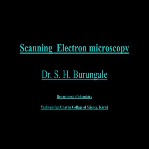 Scanning electron microscopy 