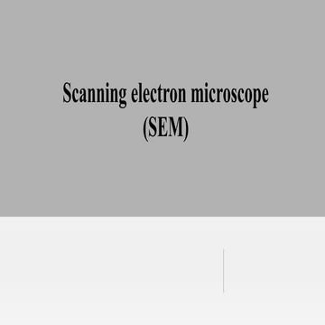 Scanning Electron Microscope- Energy - Dispersive X -Ray Microanalysis ...