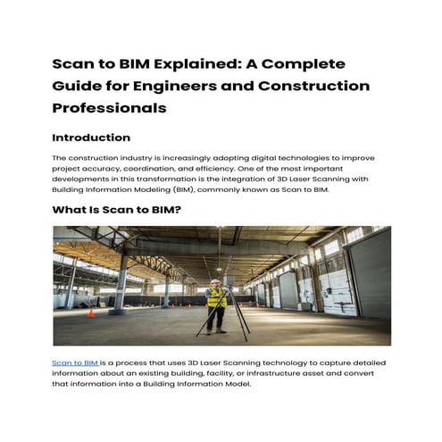 Comprehensive Guide to Scan-to-BIM Services | PPTX