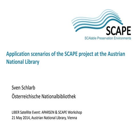 SCAPE general presentation | PPTX