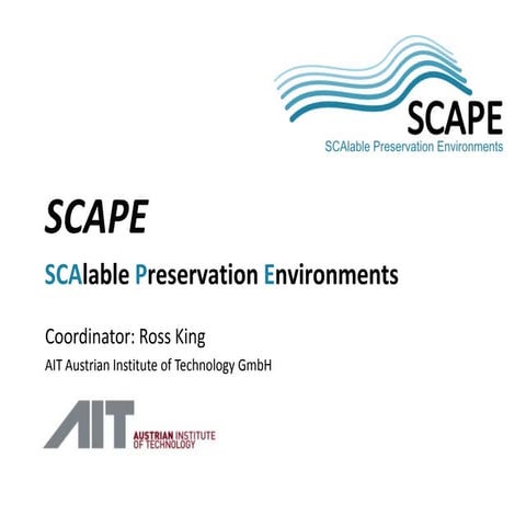 SCAPE general presentation | PPTX