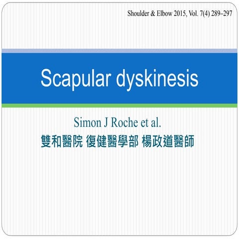 Scapular dyskinesis