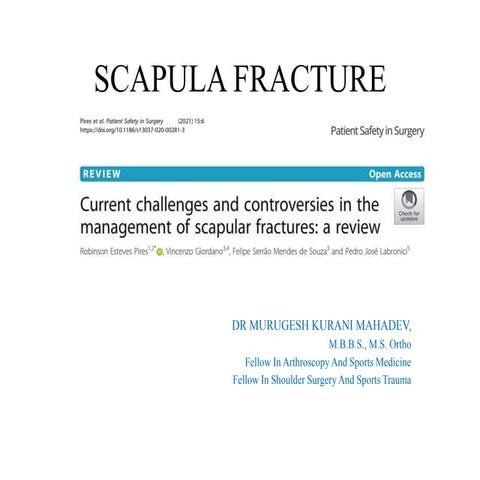 Scapula surgical approaches ppt