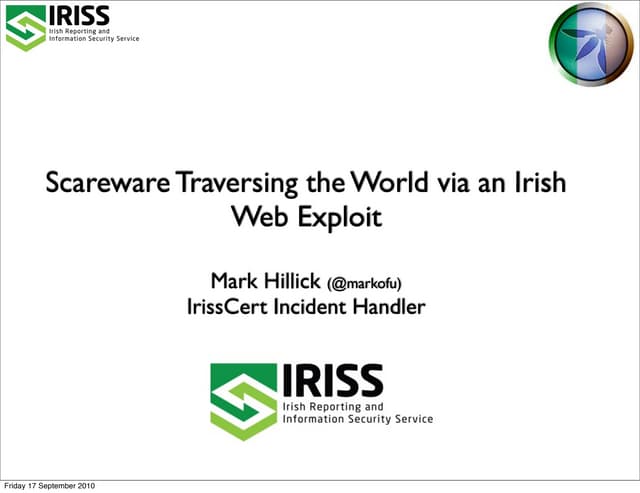 Scareware Traversing the World via Ireland