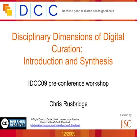Disciplinary dimensions of digital curation: introduction and synthesis