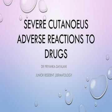 SEVERE CUTANEOUS ADVERSE REACTION TO DRUGS