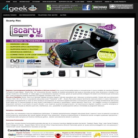 Decoder DVB-T PVR Media Player Scarty REC 4Geek