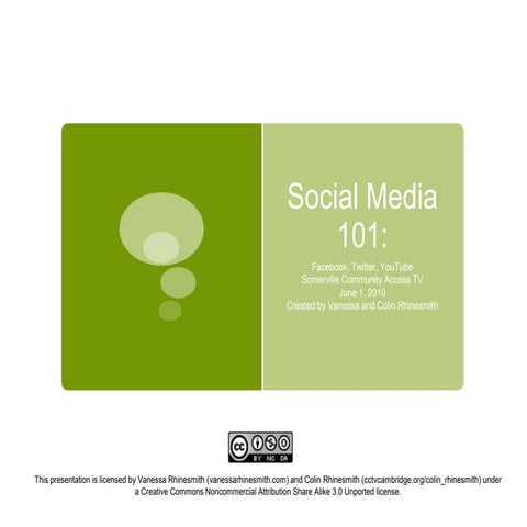 Social Media 101: Facebook, Twitter, YouTube