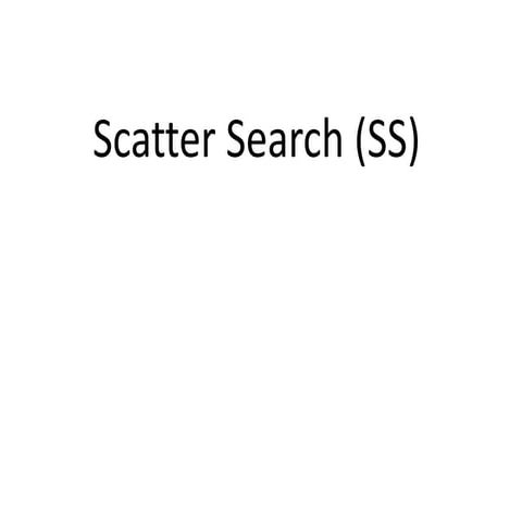 Scatter search | PPT