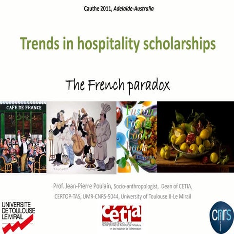 Tourism and hospitality education : Trends in scholarship in hospitality