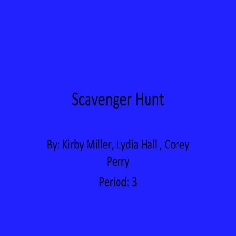 K-Miller_Scavenger hunt