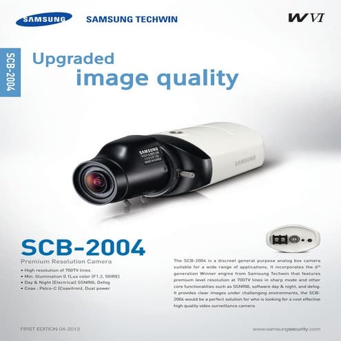 Samsung Techwin SCB-2004 Data Sheet