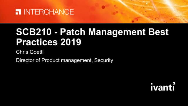 Patch Management Best Practices 2019 | PPT
