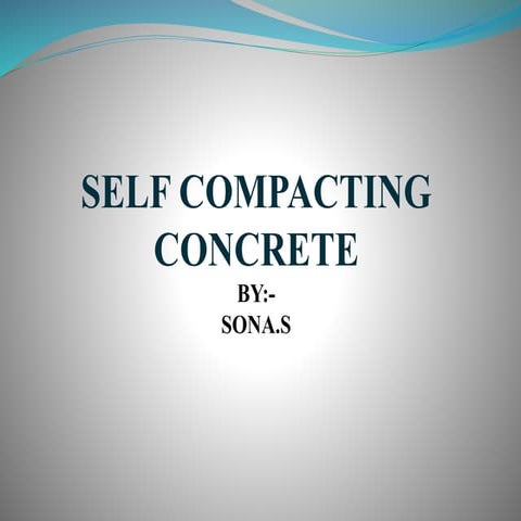 Self compacting concrete
