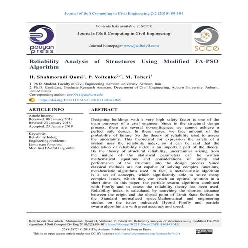 Reliability Analysis of Structures Using Modified FA-PSO Algorithm