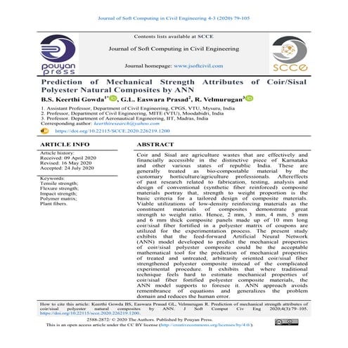 Prediction of Mechanical Strength Attributes of Coir/Sisal Polyester ...