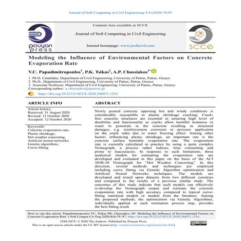 Modeling the Influence of Environmental Factors on Concrete Evaporation Rate