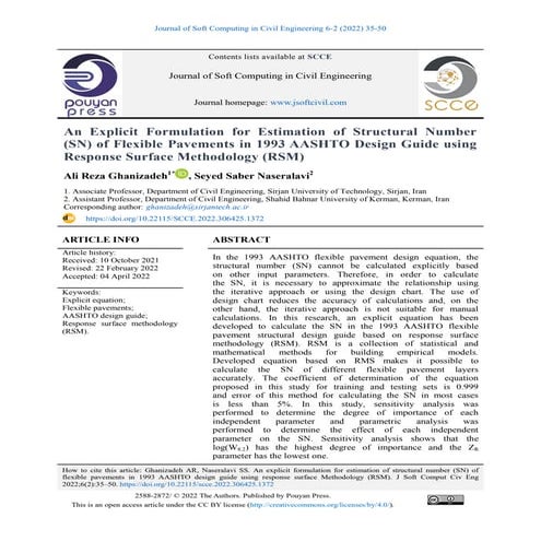 An Explicit Formulation for Estimation of Structural Number (SN) of Flexible ...