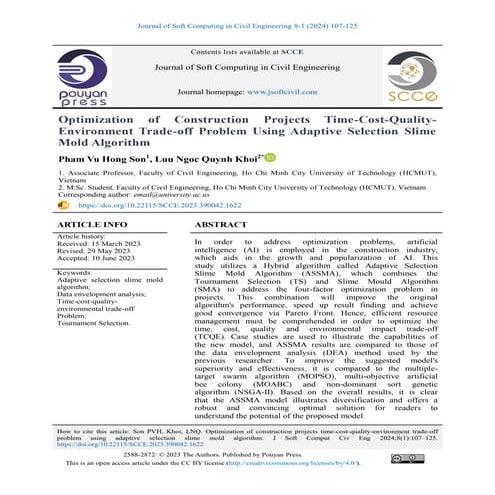Optimization of Construction Projects Time-Cost-Quality-Environment Trade-off...