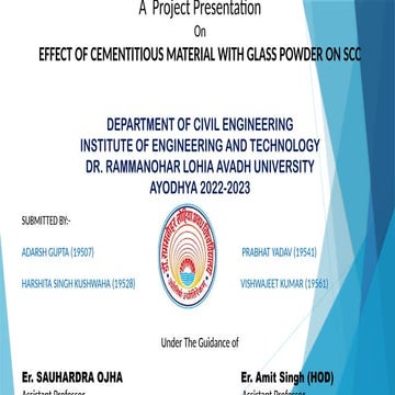Effect of Cementitious Materials and Glass Powder on Self-Compacting ...
