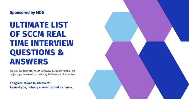 SCCM Interview Questions & Answers